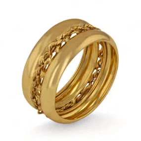 10K Yellow Gold Rope Ring - 221832