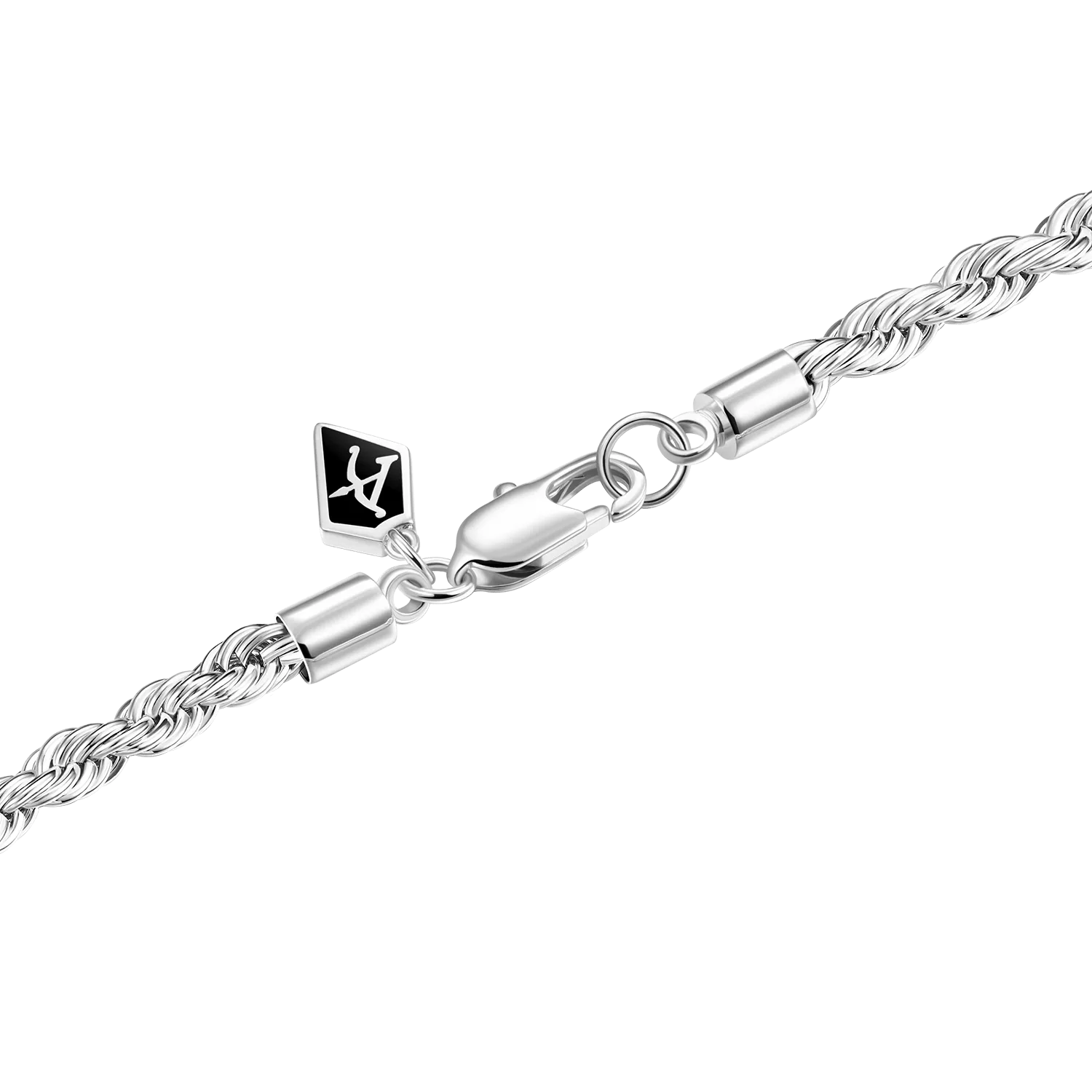 3.5mm Rope Bracelet - White Gold