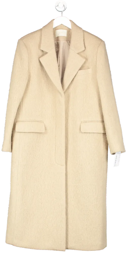 3.another Beige Single Breasted Wool Coat One Size