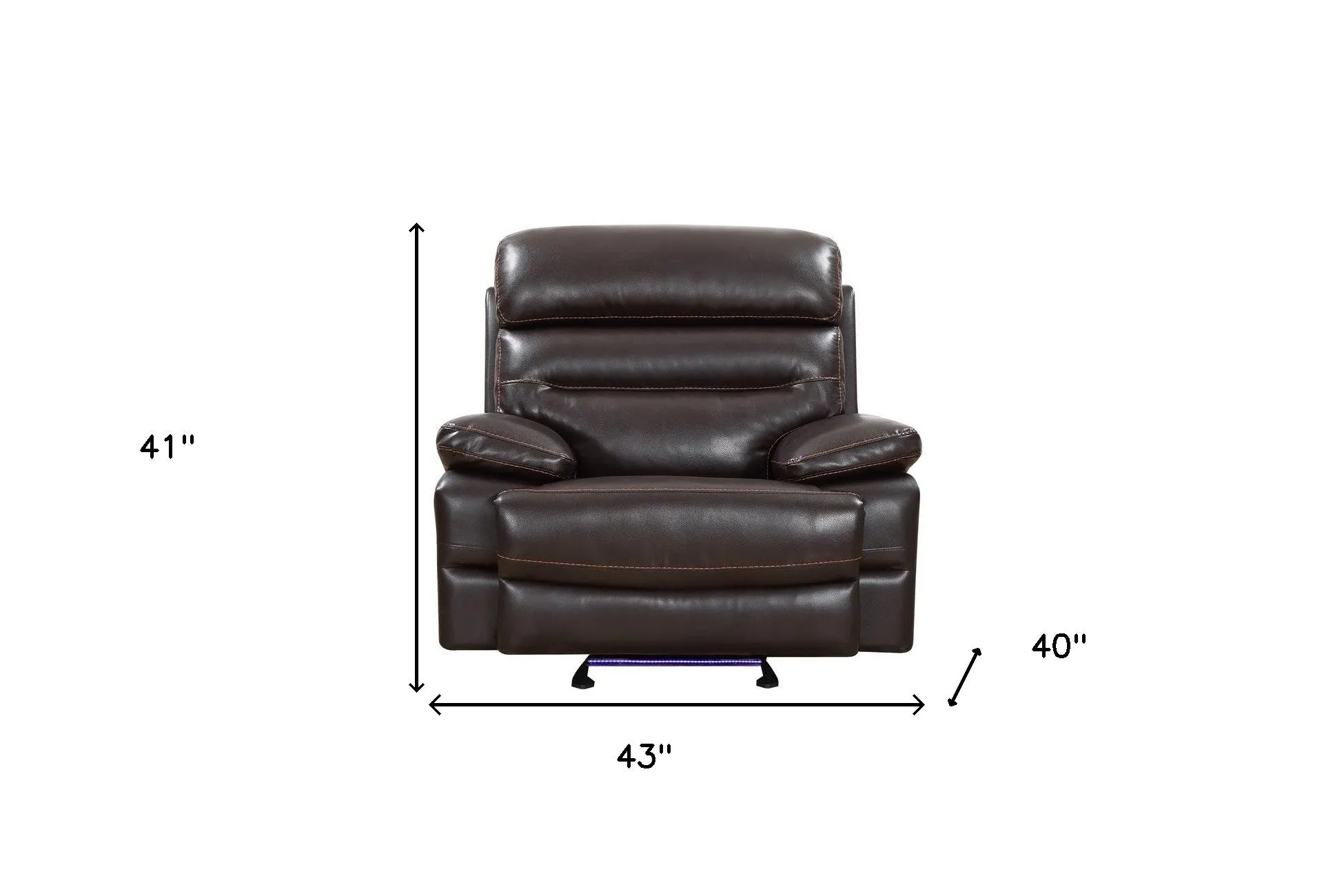 43 X 40 X 41 Brown  Power Reclining Chair