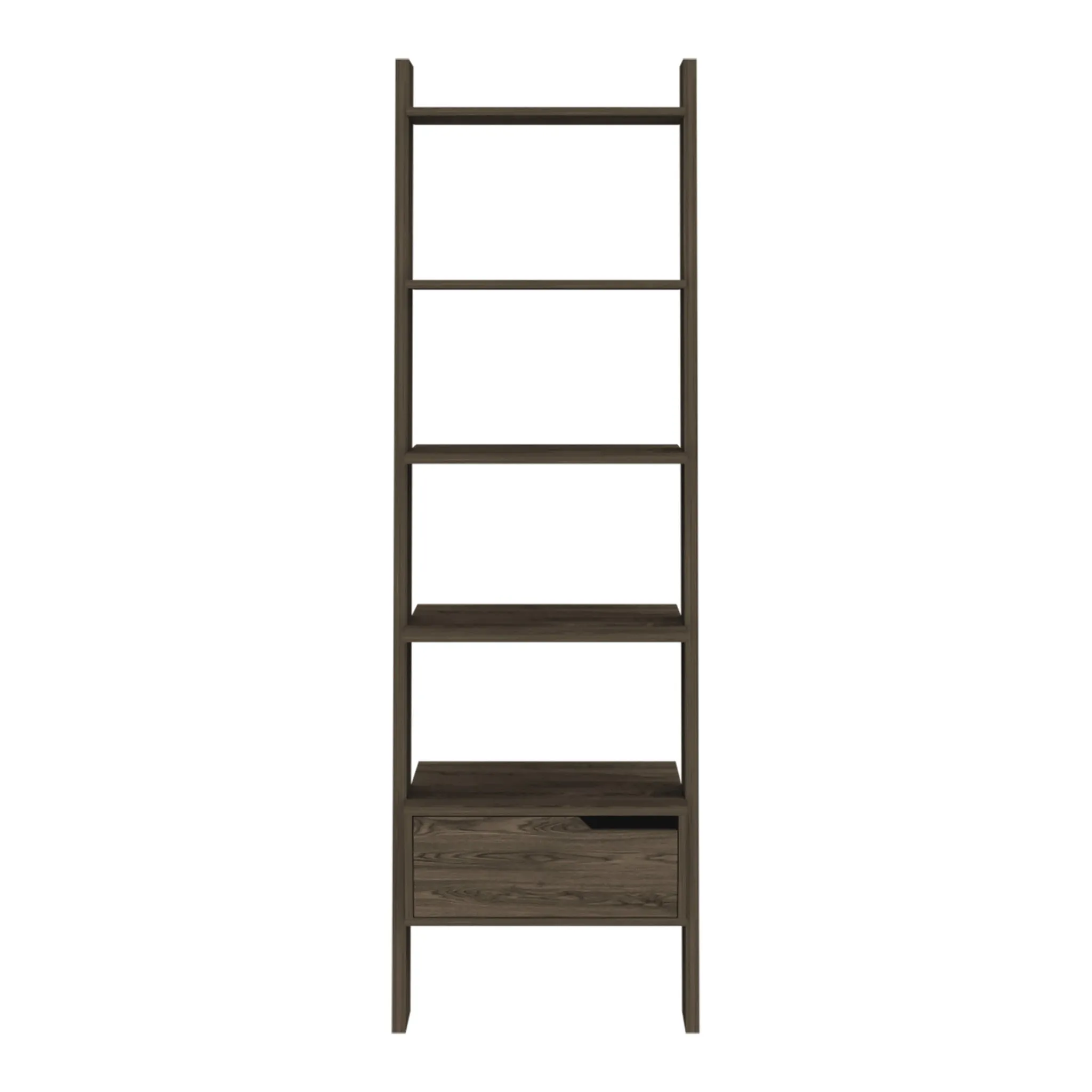 70 Five Tier Ladder Bookcase with A Drawer