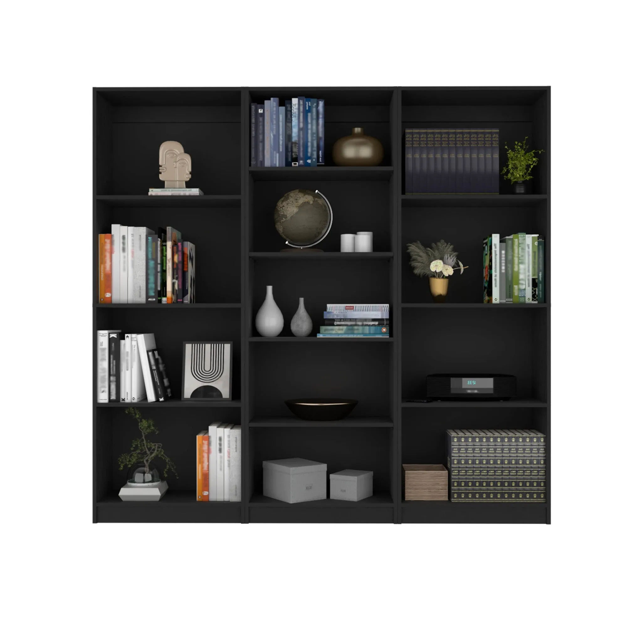 71 Black Five Tier Bookcase