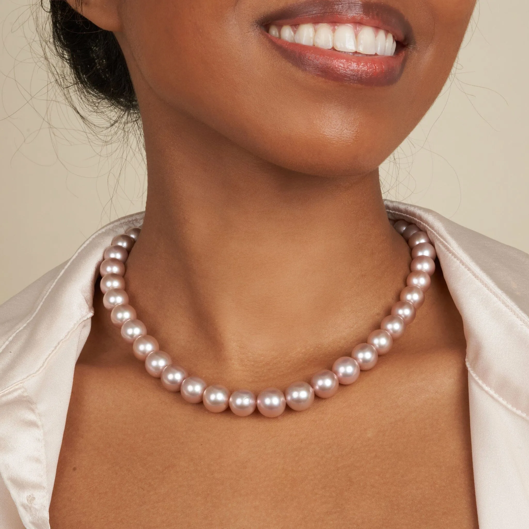 9.8-11.8 mm Pink Edison Freshwater Pearl Necklace