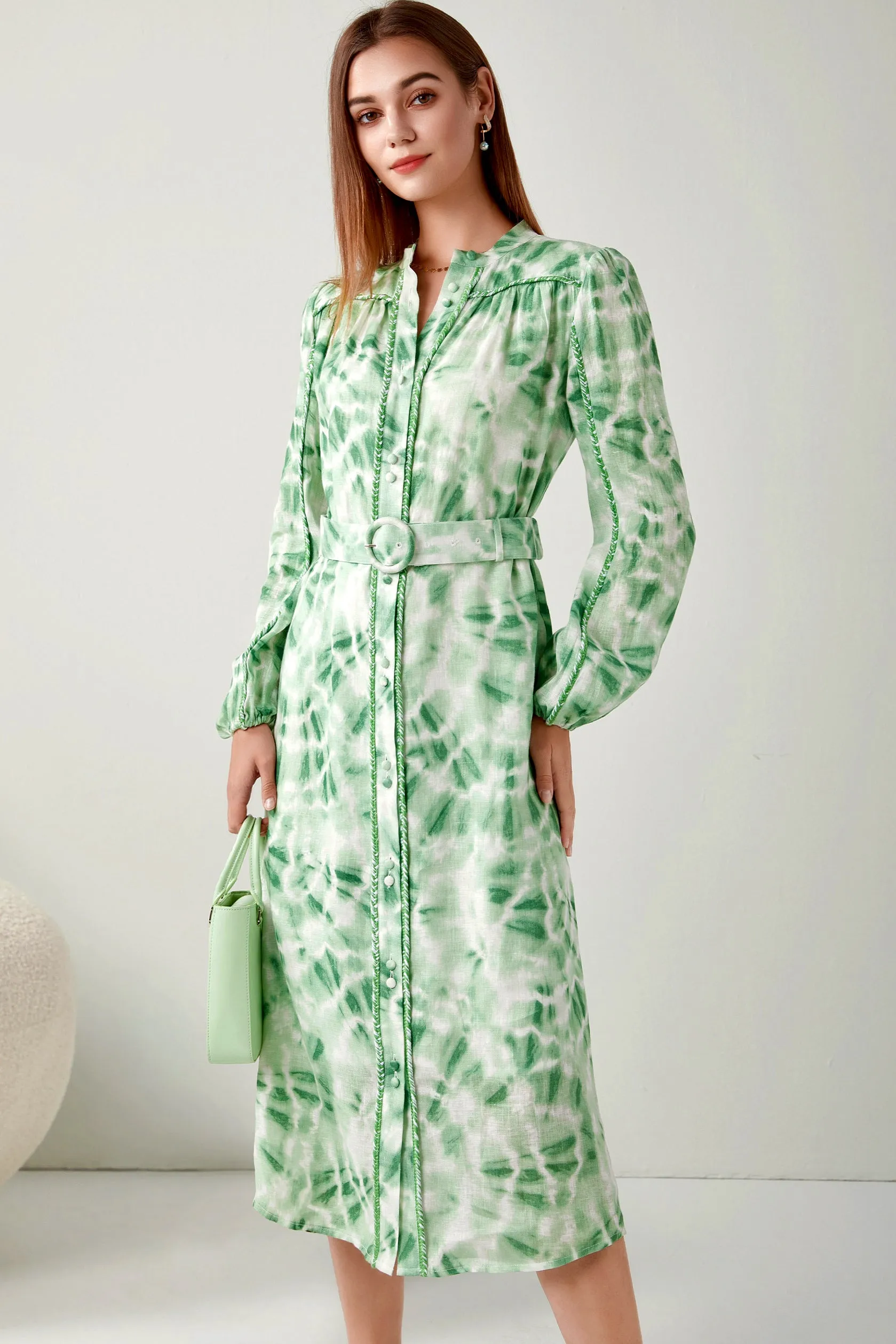 Ada Linen Dress - Green/Mint - GDS