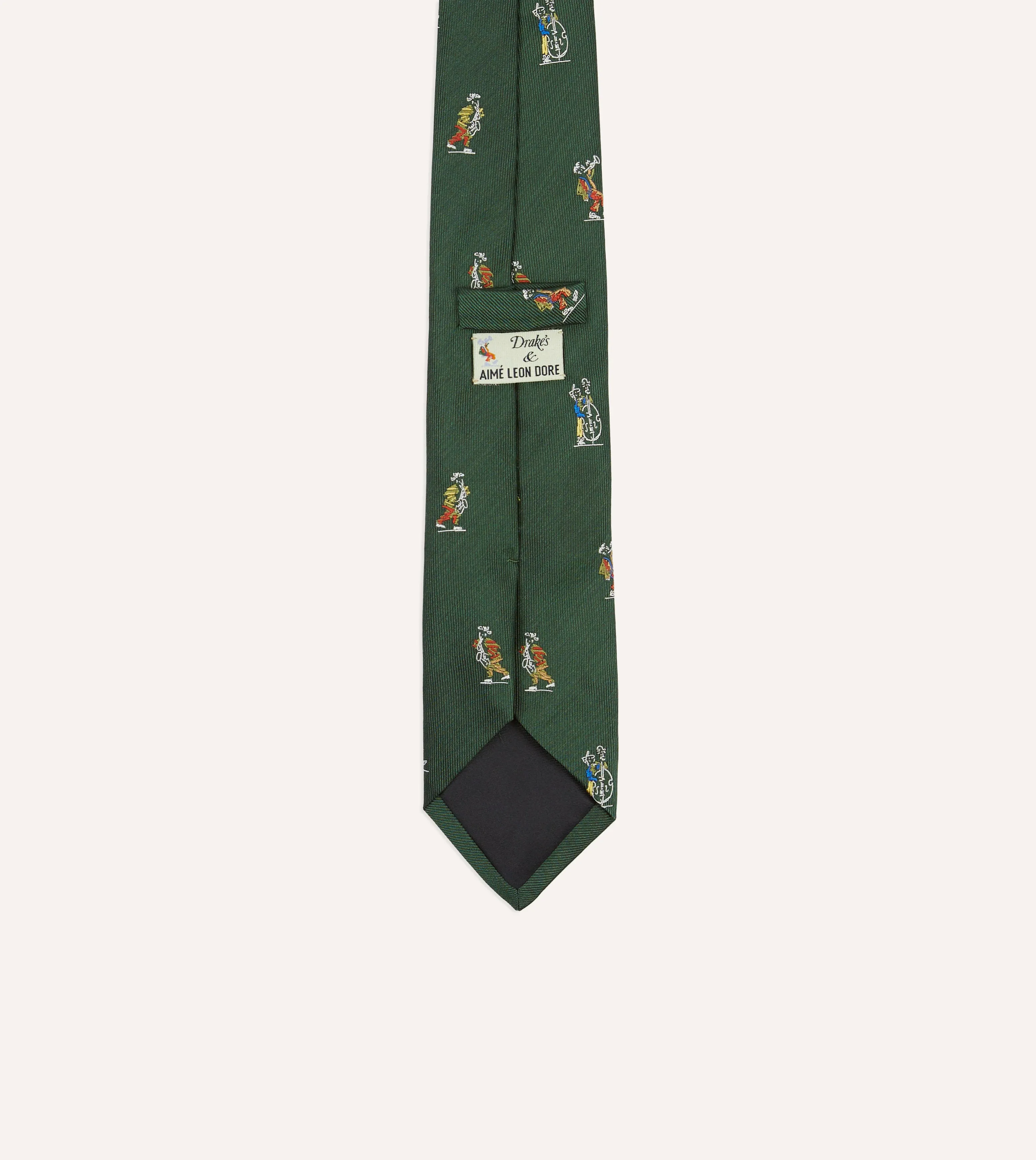 ALD / Drake's Green Graphic Tie