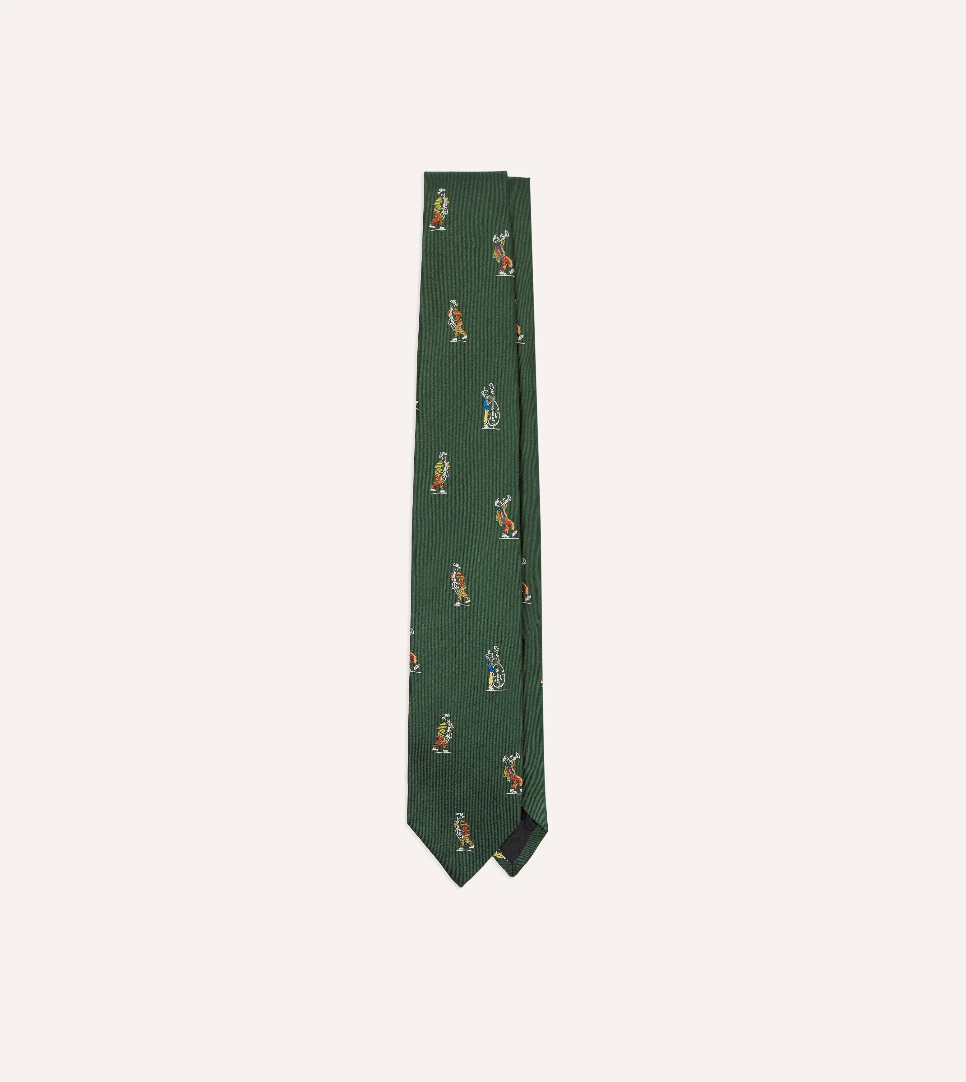 ALD / Drake's Green Graphic Tie