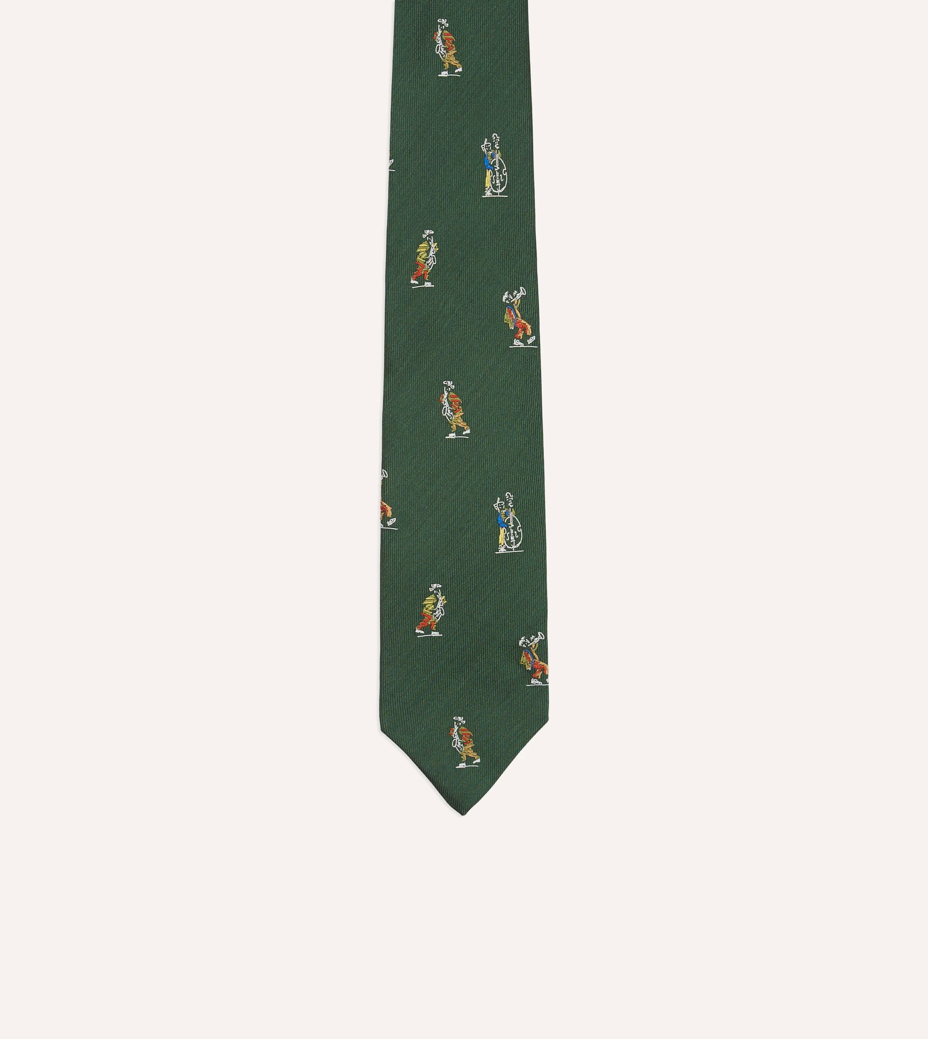 ALD / Drake's Green Graphic Tie