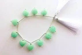 Amazonite Carved Heart Shape Beads