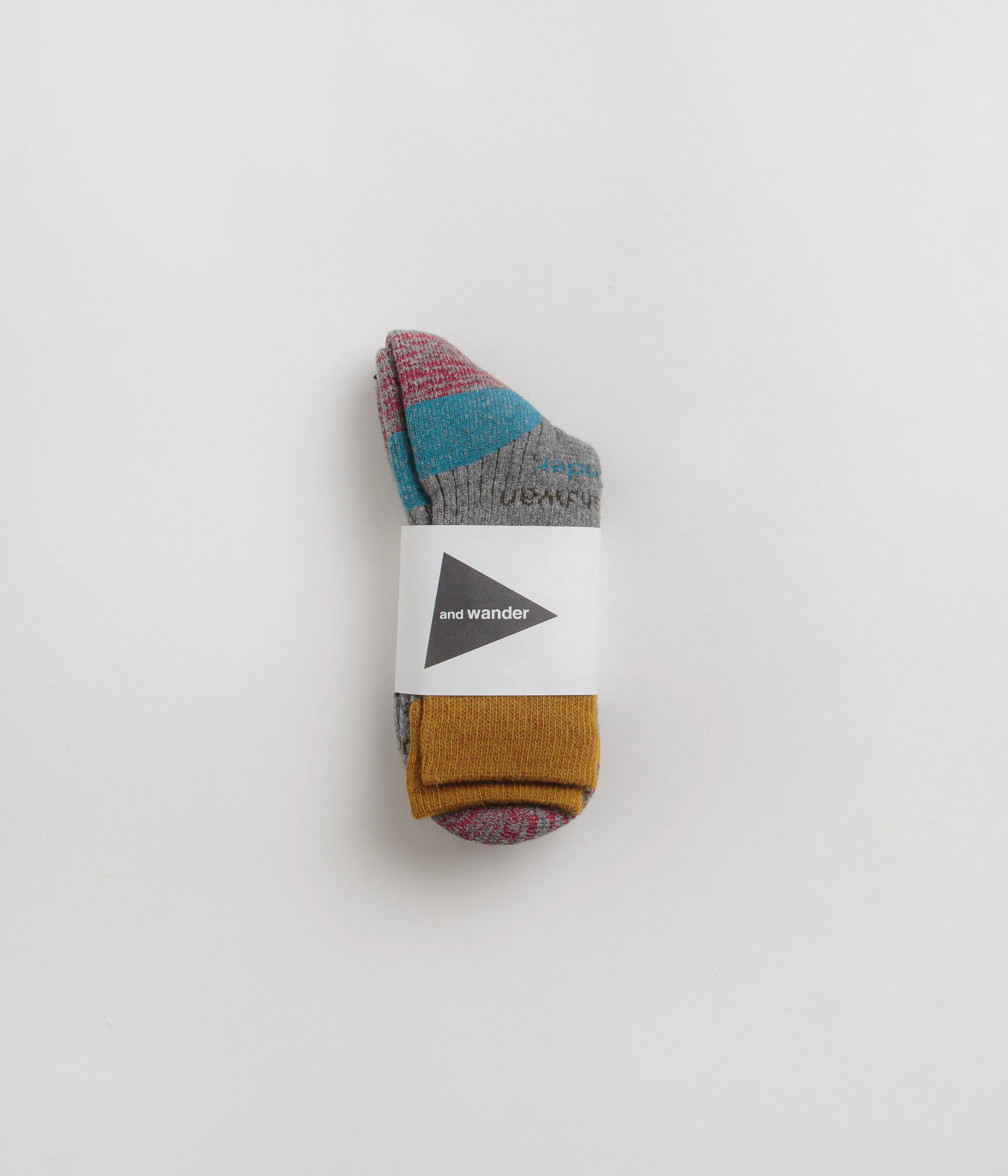 and wander Wool Socks - Light Grey