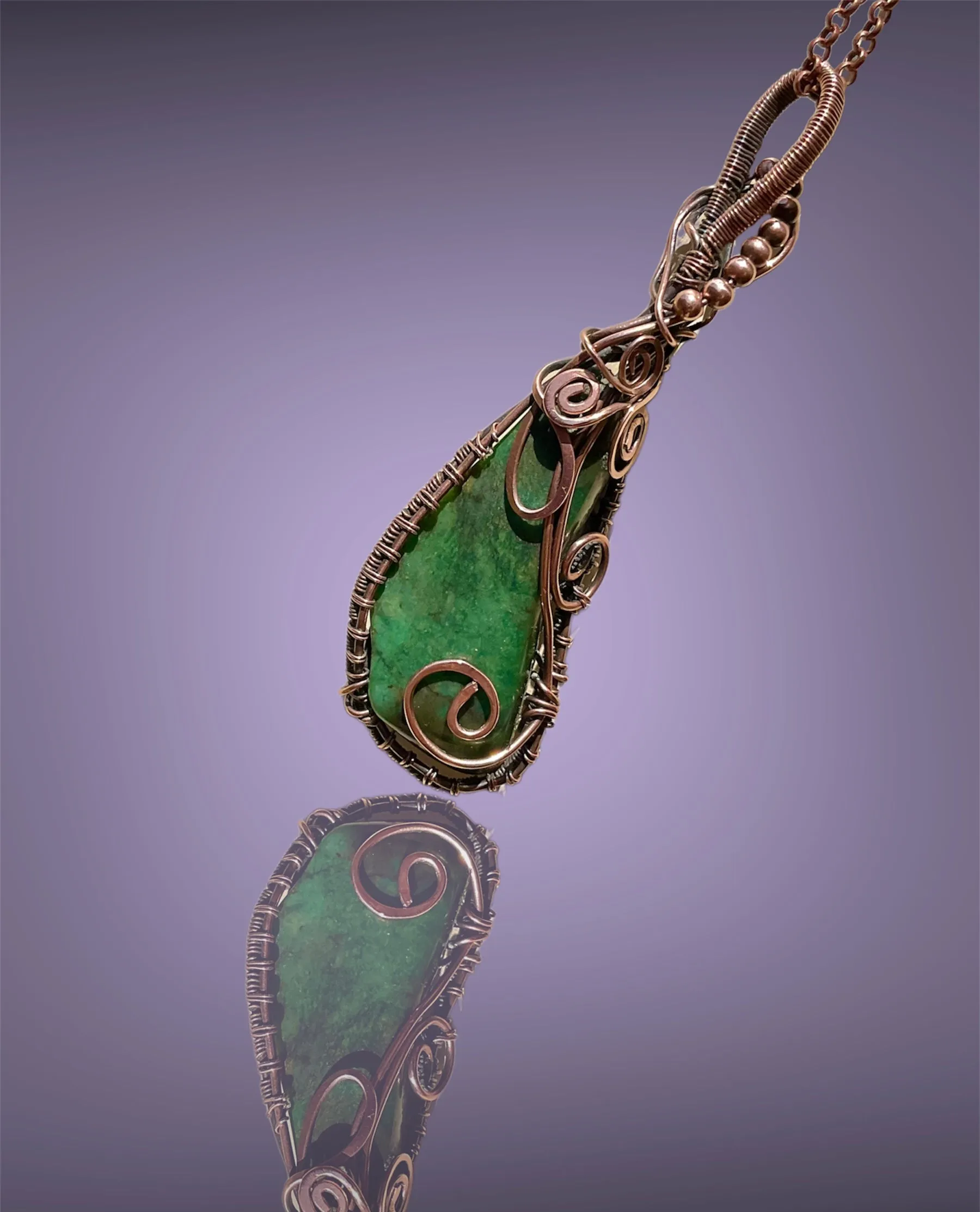 Aventurine Wire Wrapped Pendant