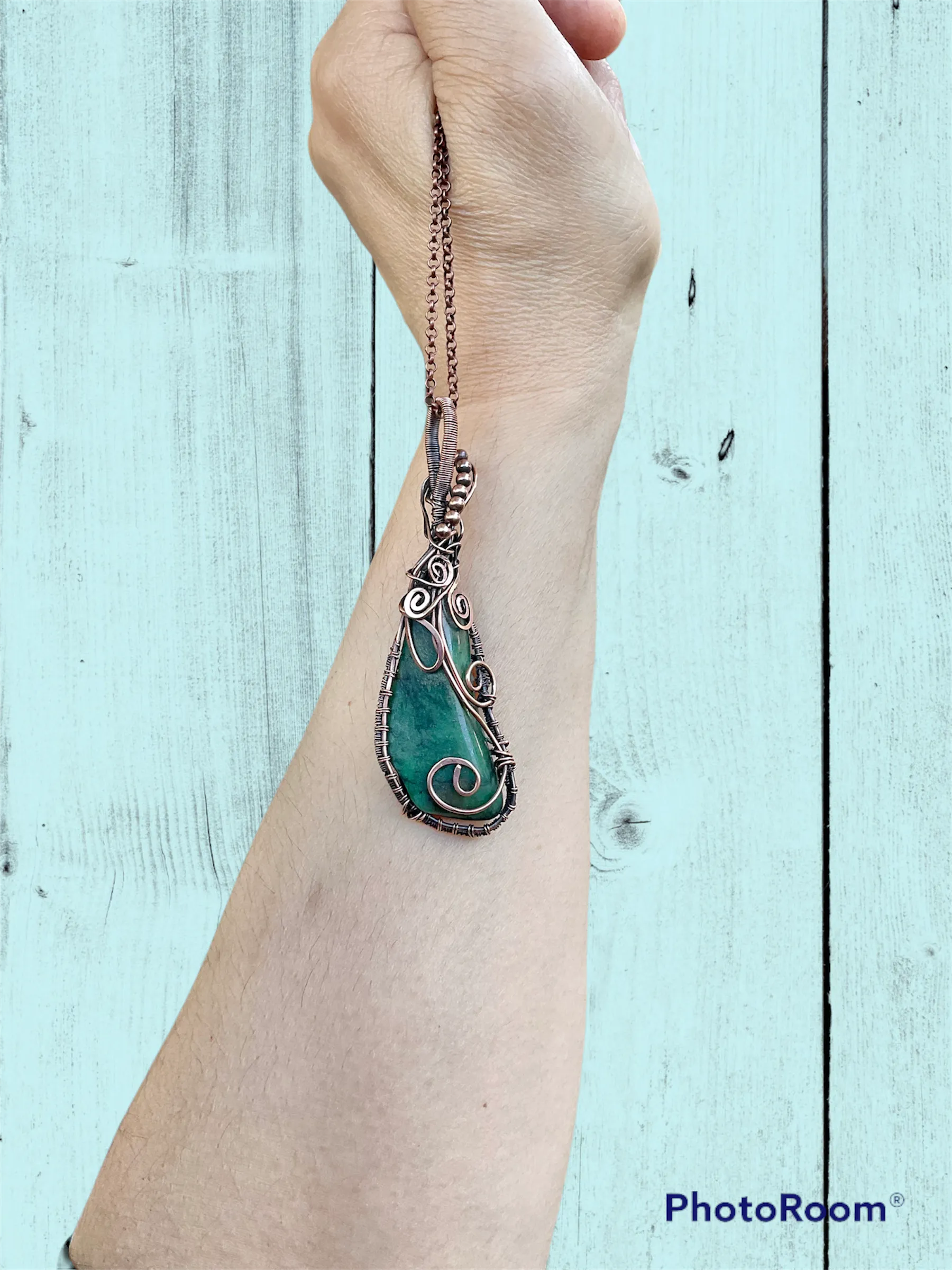 Aventurine Wire Wrapped Pendant