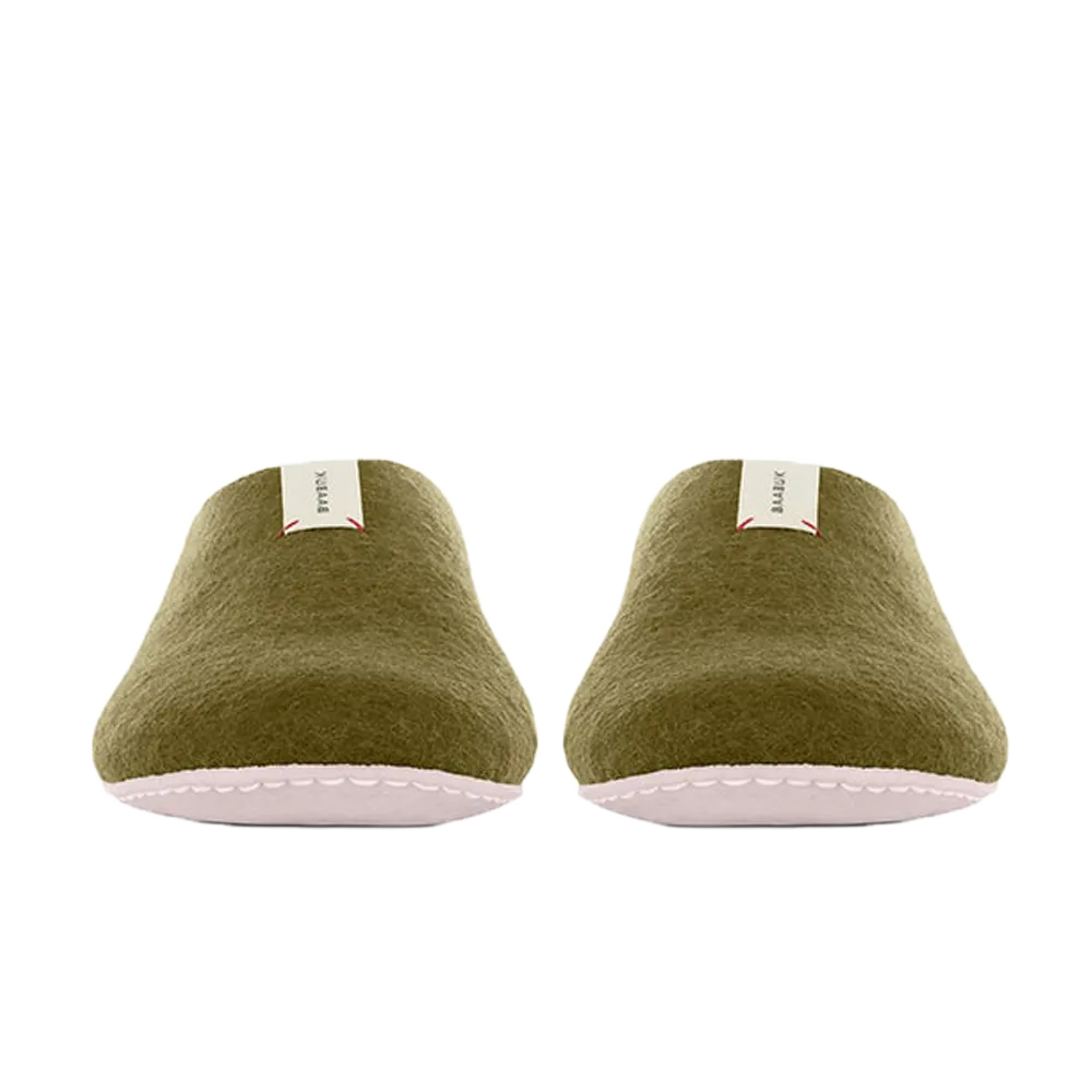 Baabuk Mel Wool Slippers Khaki