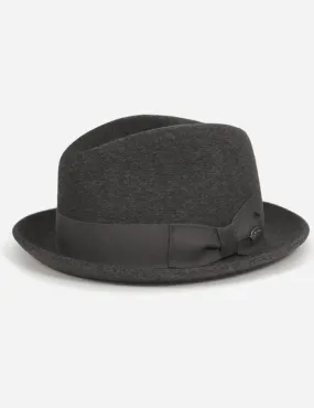 Bailey Riff Fur Felt Trilby Hat - Charcoal Grey