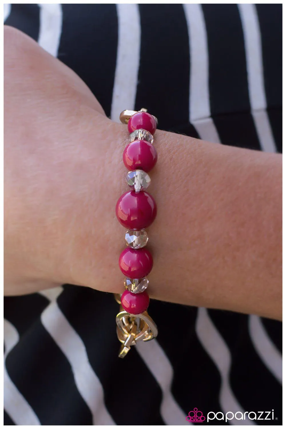 Better Luck Next Time Pink and Gold Bracelet - Paparazzi Accessories