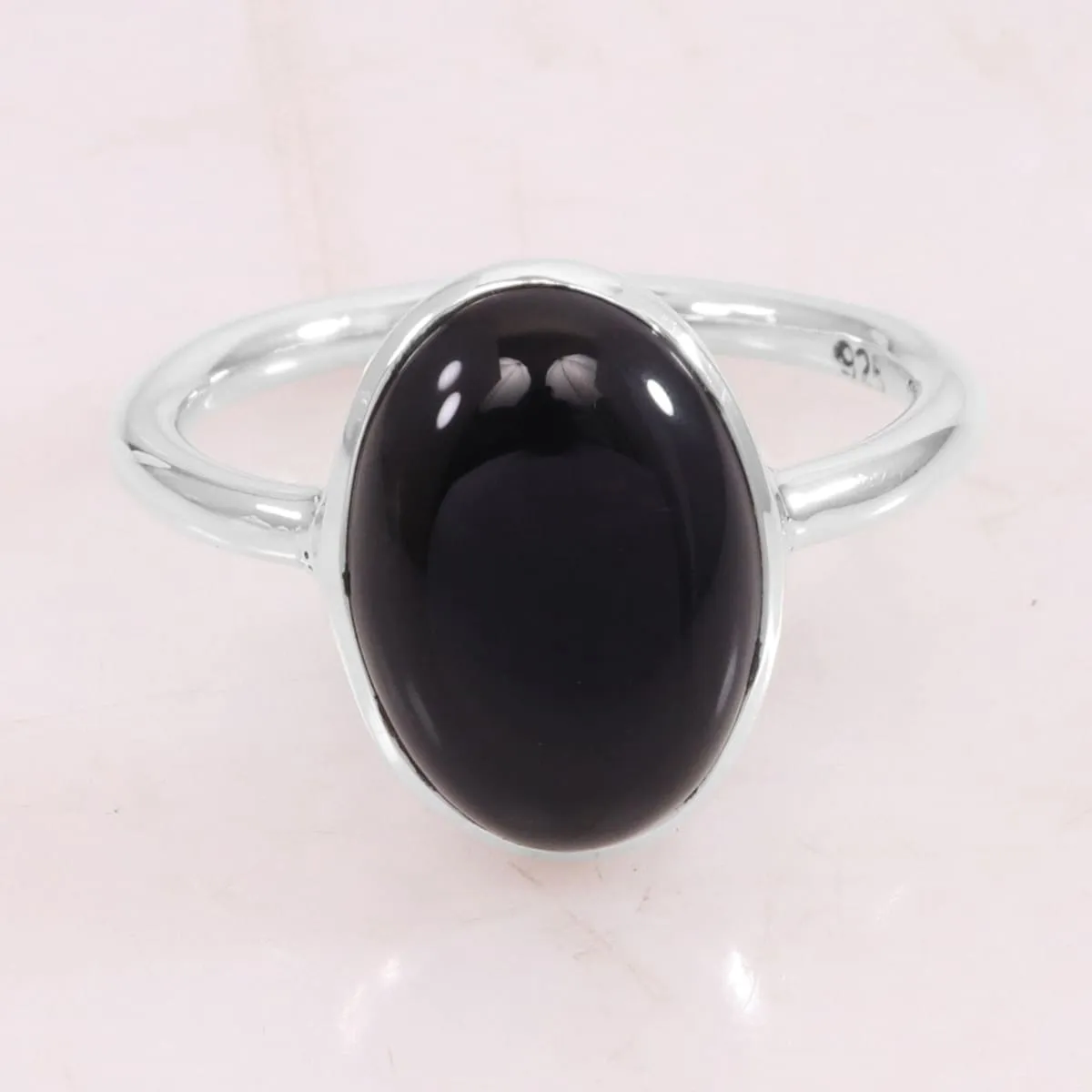 Black Onyx Ring 925 Sterling Silver Ring Onyx Ring Handmade Ring Gemstone 10X14mm Bezel Setting Ring For Men's