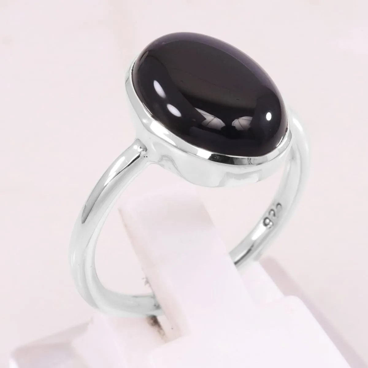 Black Onyx Ring 925 Sterling Silver Ring Onyx Ring Handmade Ring Gemstone 10X14mm Bezel Setting Ring For Men's