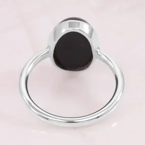 Black Onyx Ring 925 Sterling Silver Ring Onyx Ring Handmade Ring Gemstone 10X14mm Bezel Setting Ring For Men's