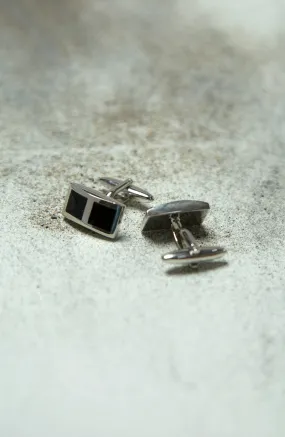 Black Silver Cufflinks