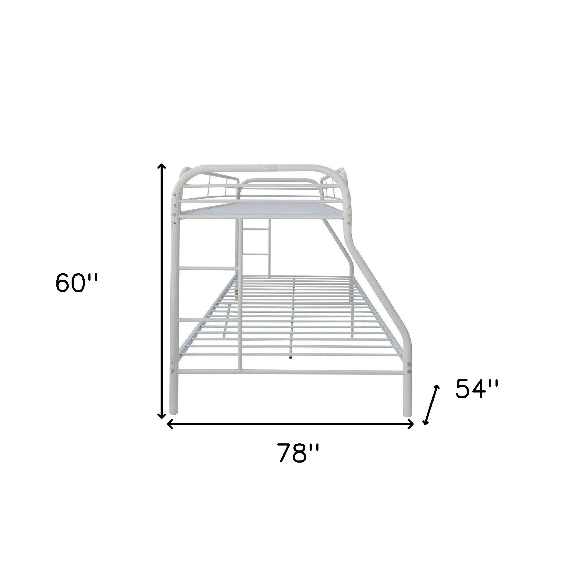 Black Twin Over Full Contemporary Metal Bunk Bed