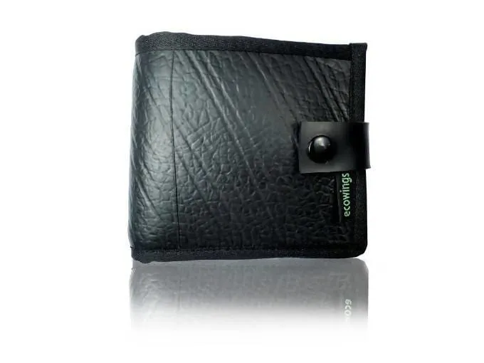 Black Vegan Leather Wallet - Black Buck