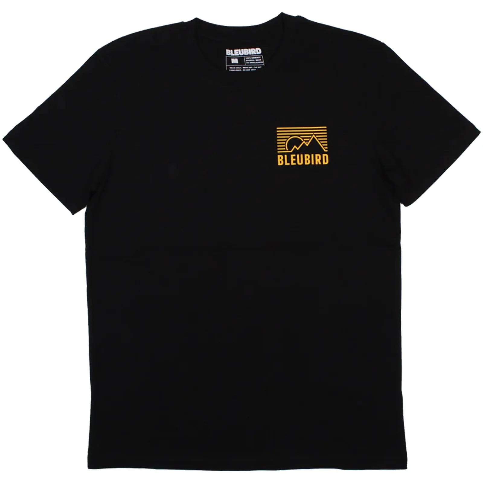 Bleubird Retro Peaks Crew Neck Short Sleeve T-Shirt - Black