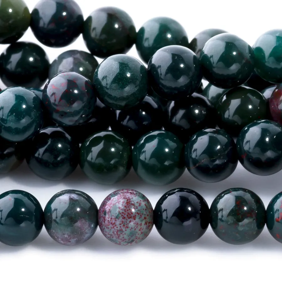 Bloodstone 6mm Round 15-16 Inch