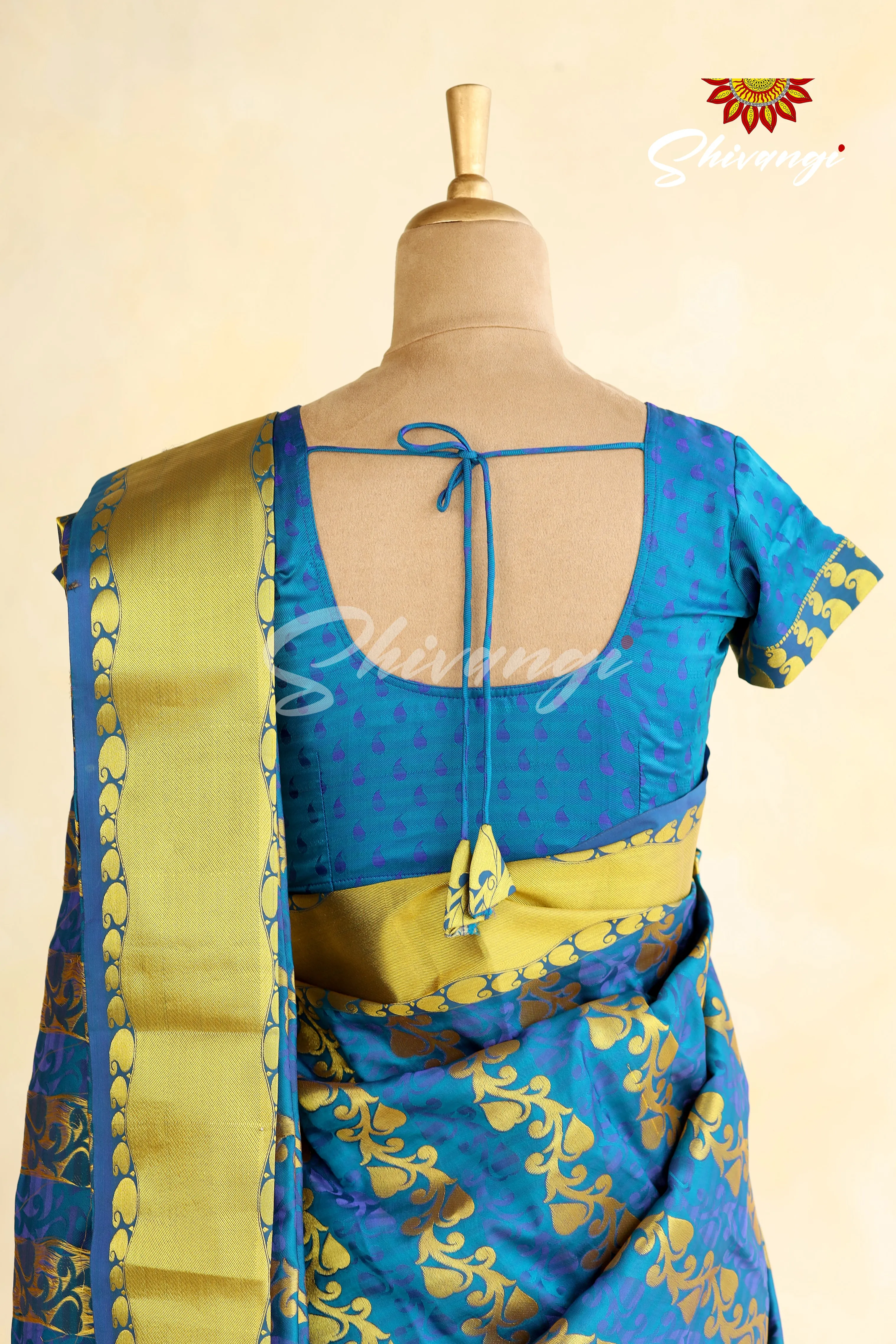 Blue Stitched Art Silk Half Saree | Langa Lavani For Girls!!!