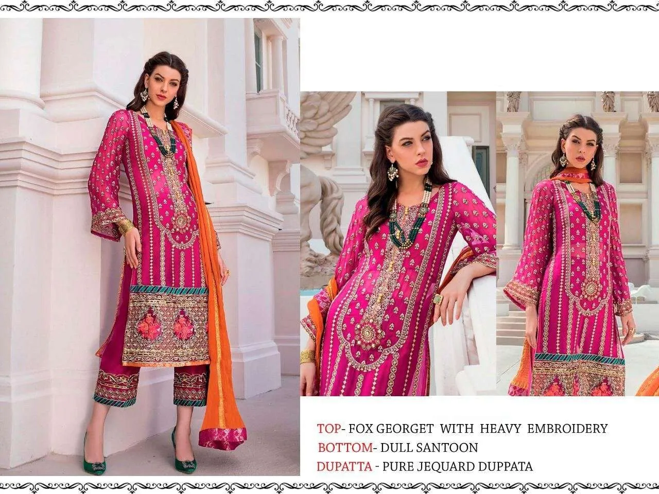 Bright Party Wear Georgette Pakistani Style Suit