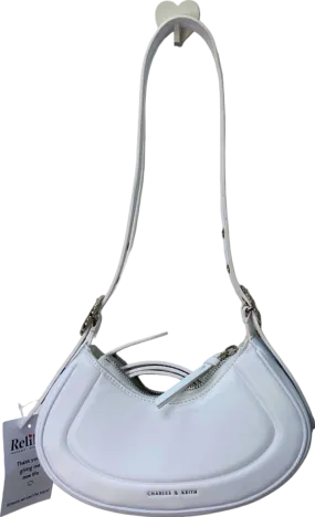 Charles & Keith White Crescent Shoulder Bag UK