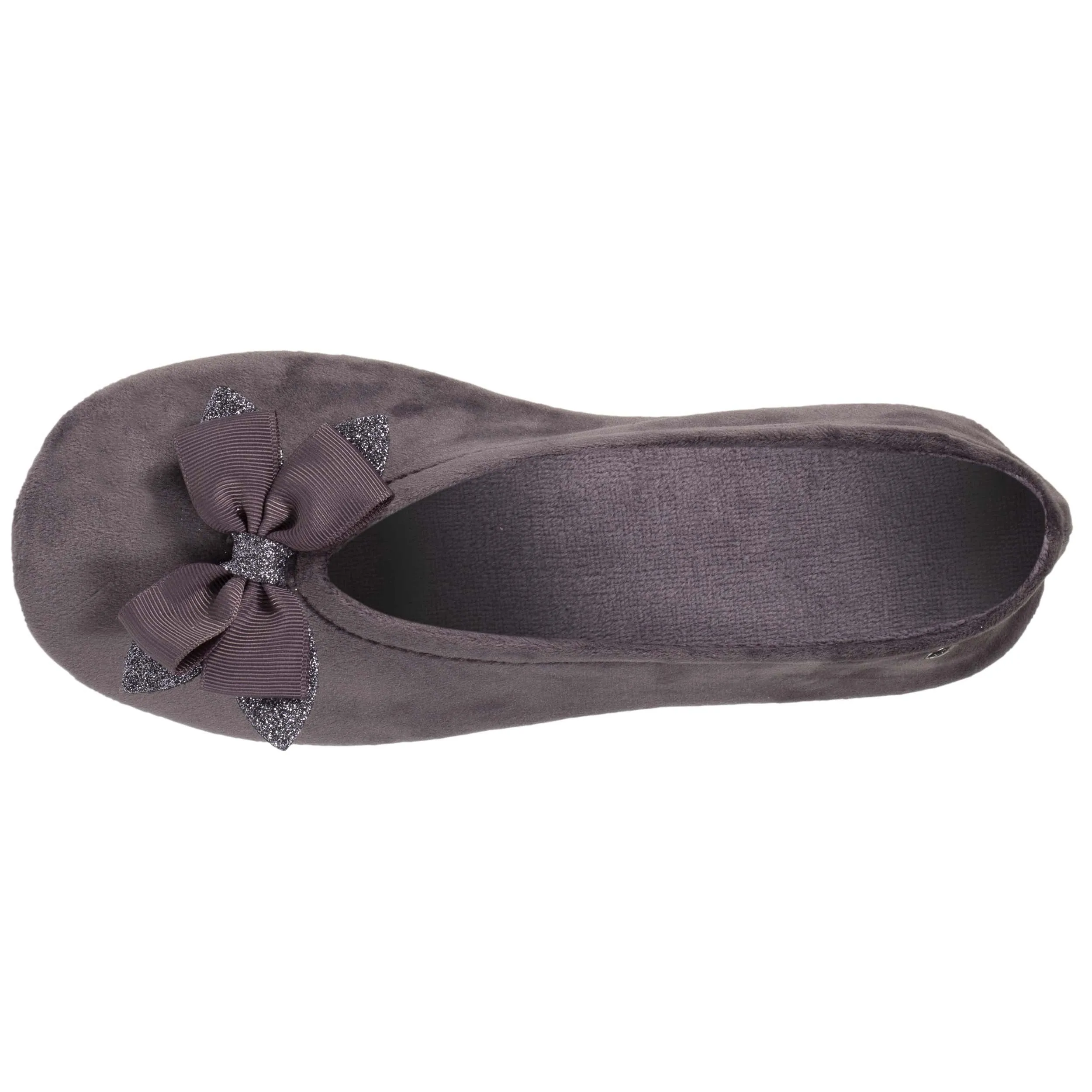 Chaussons ballerines Femme Nud Gros-grain Gris foncé