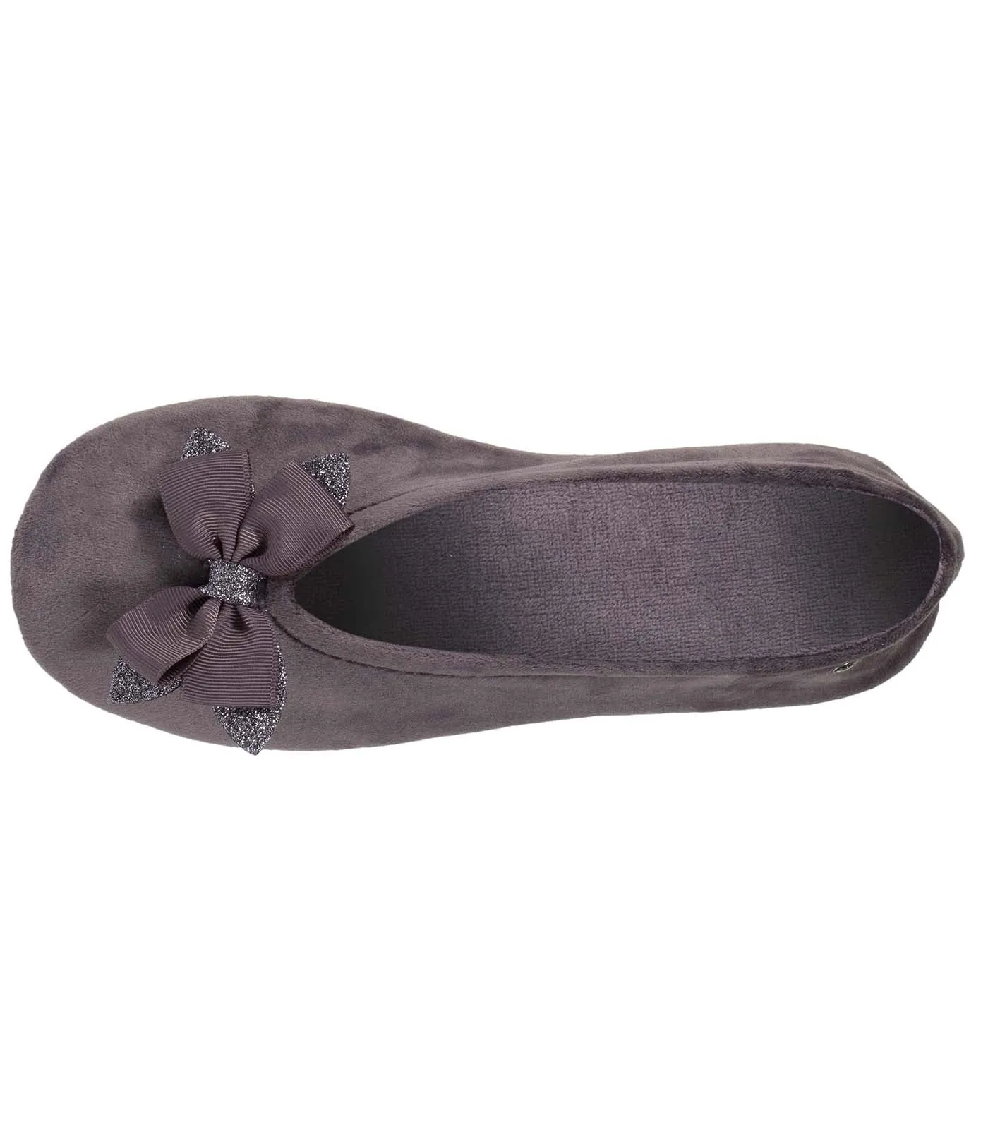 Chaussons ballerines Femme Nud Gros-grain Gris foncé