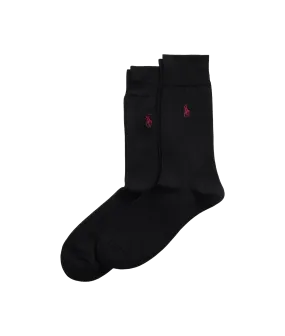 Cotton-blend Dress Sock 2-pack - Black