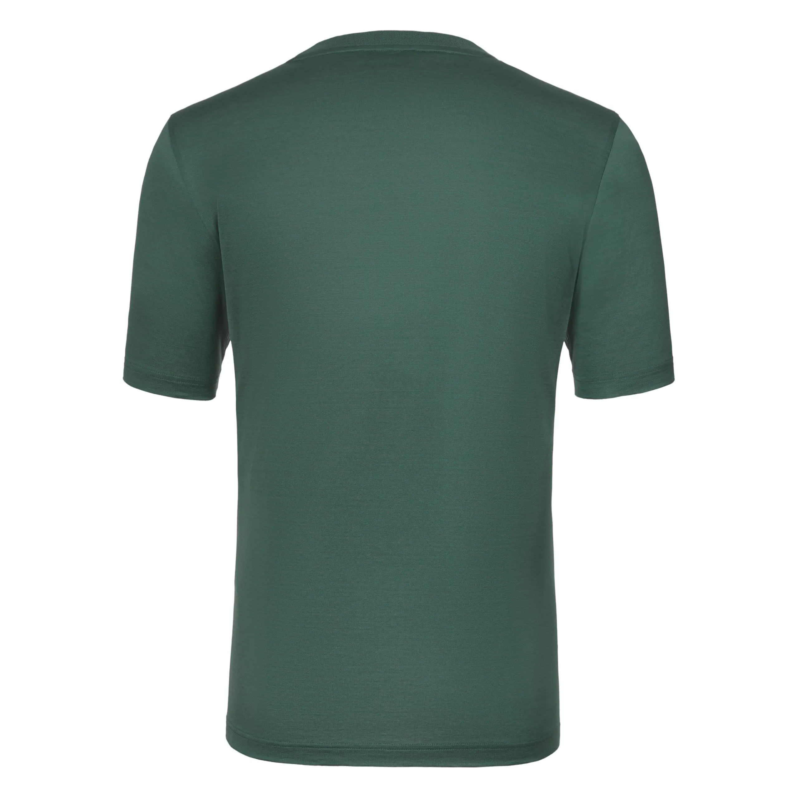 Cotton Crew-Neck T-Shirt in Eucalyptus Green