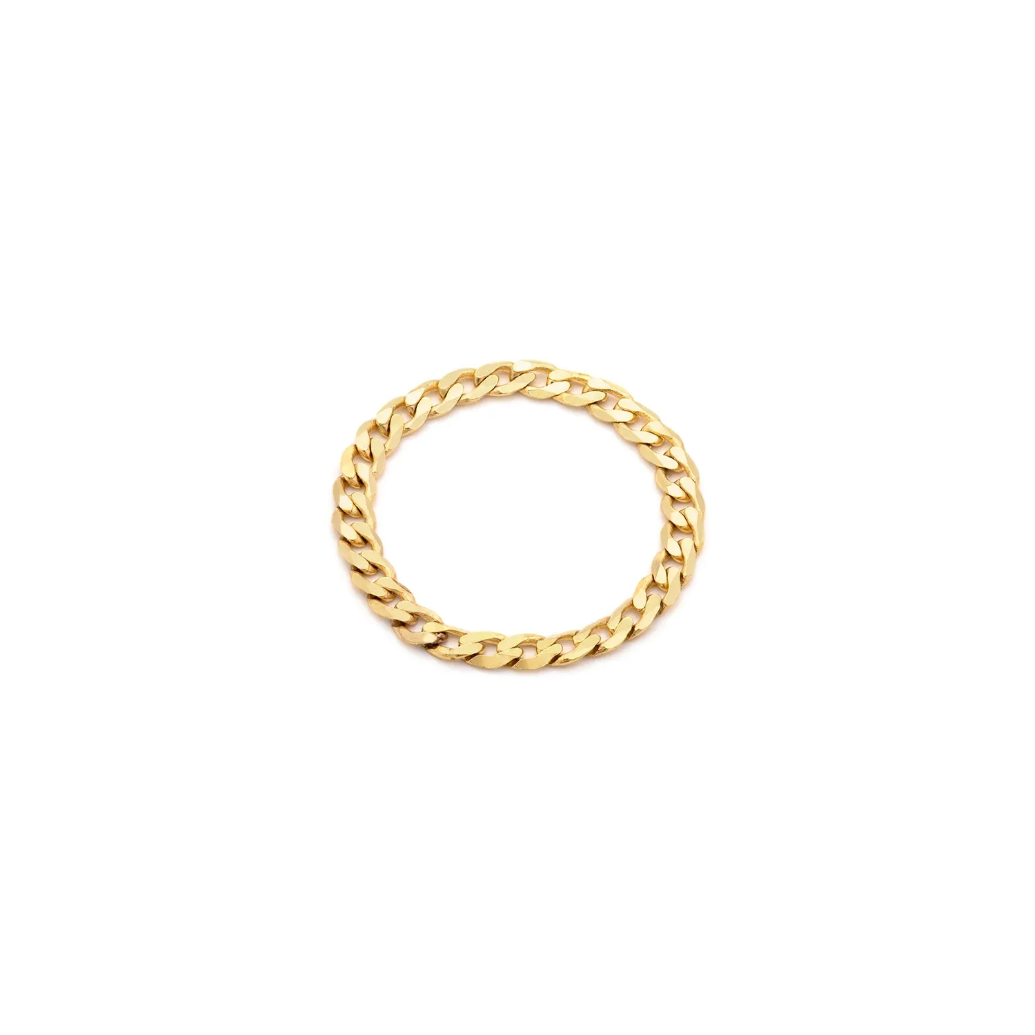 Cubano Chain Ring | Solid 14k Gold