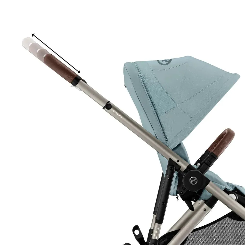 Cybex Gazelle S Double Tandem Pushchair - Taupe / Sky Blue