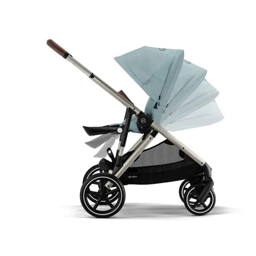 Cybex Gazelle S Double Tandem Pushchair - Taupe / Sky Blue