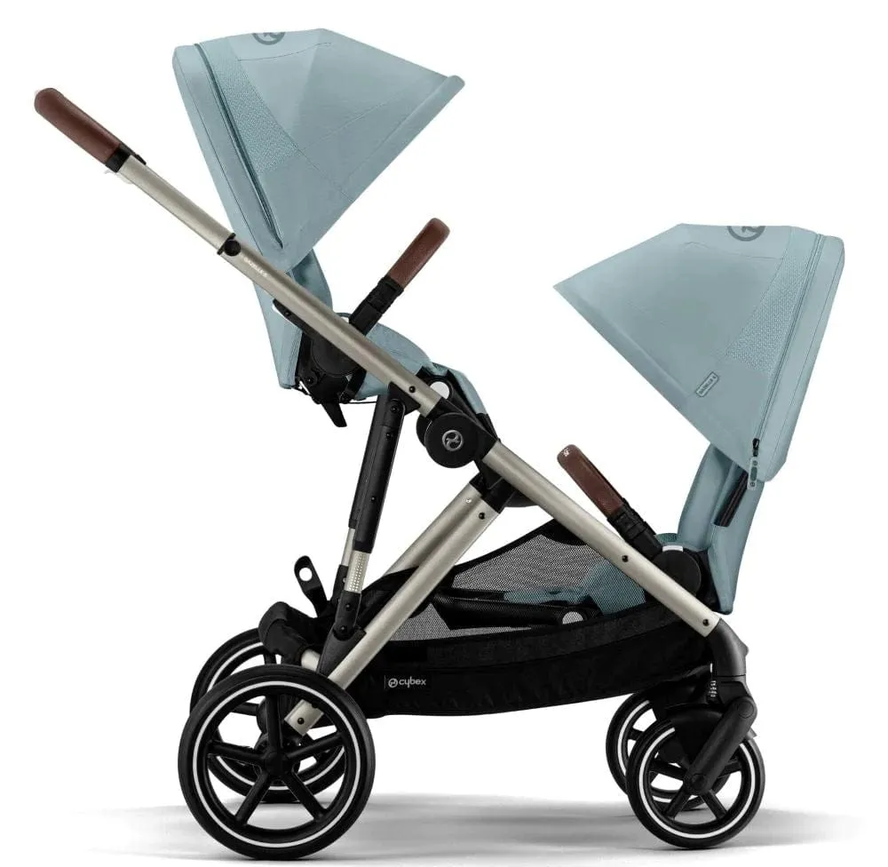 Cybex Gazelle S Double Tandem Pushchair - Taupe / Sky Blue