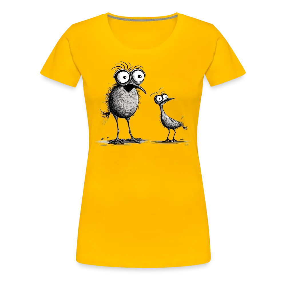 Damen T-Shirt mit Vogelmotiv "Funny Birds"