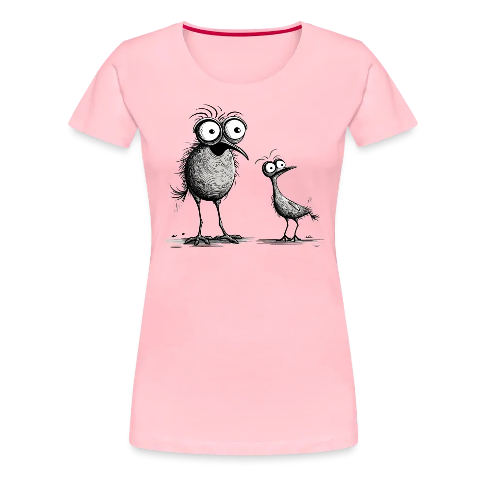 Damen T-Shirt mit Vogelmotiv "Funny Birds"