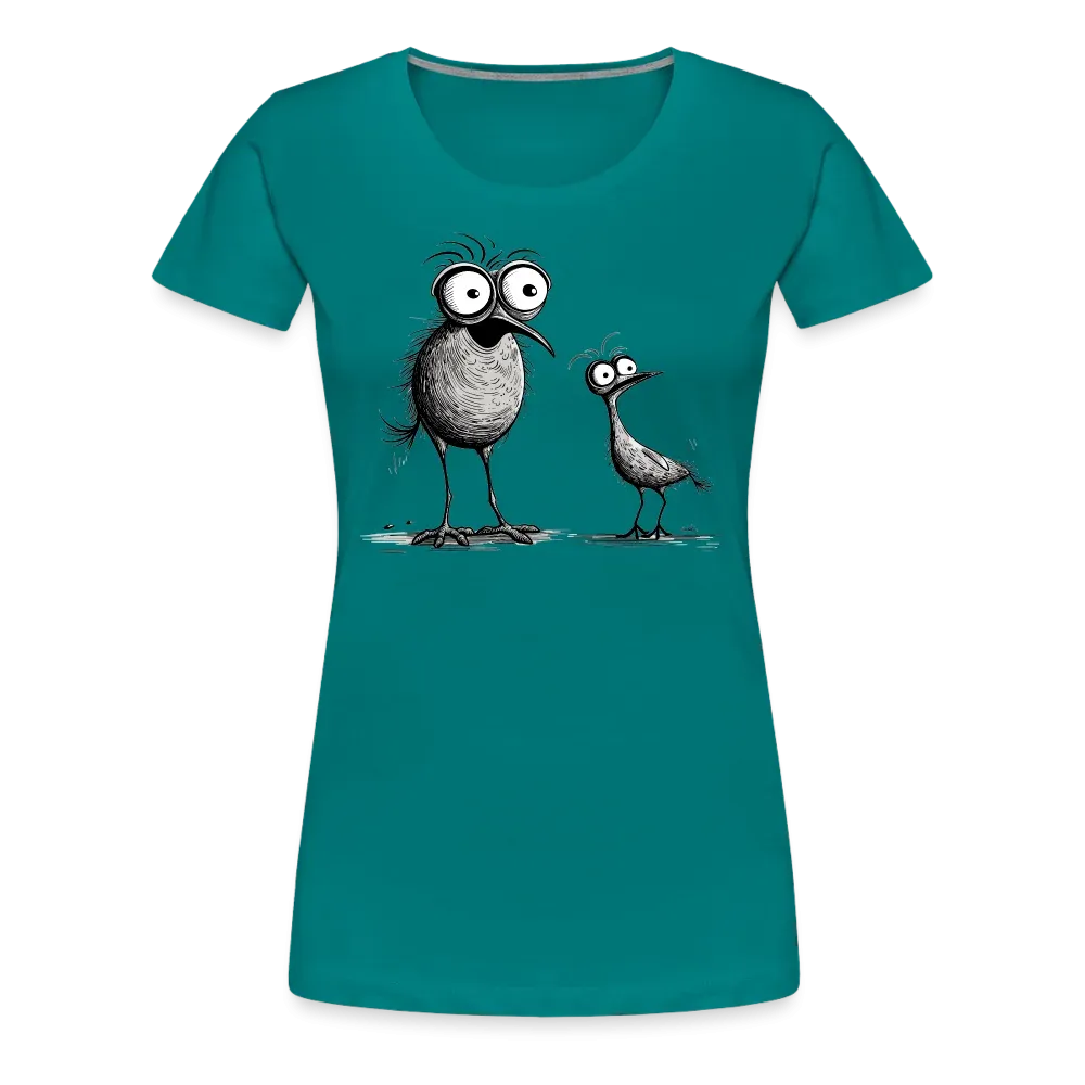 Damen T-Shirt mit Vogelmotiv "Funny Birds"