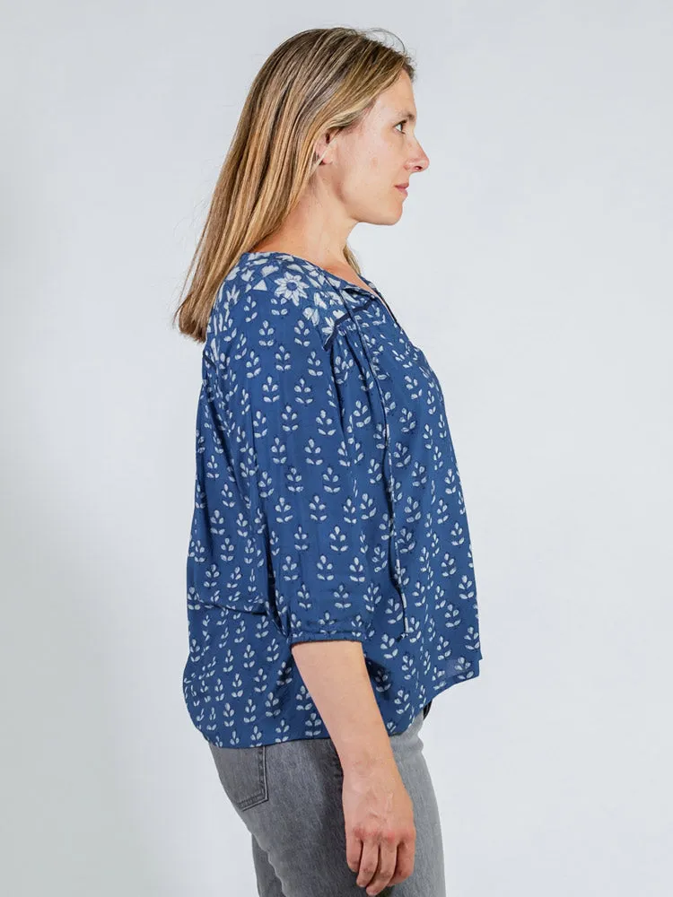 Devi Blouse - Indigo Mix