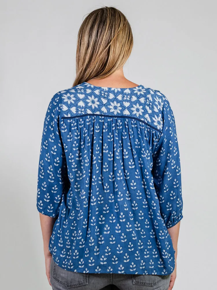 Devi Blouse - Indigo Mix