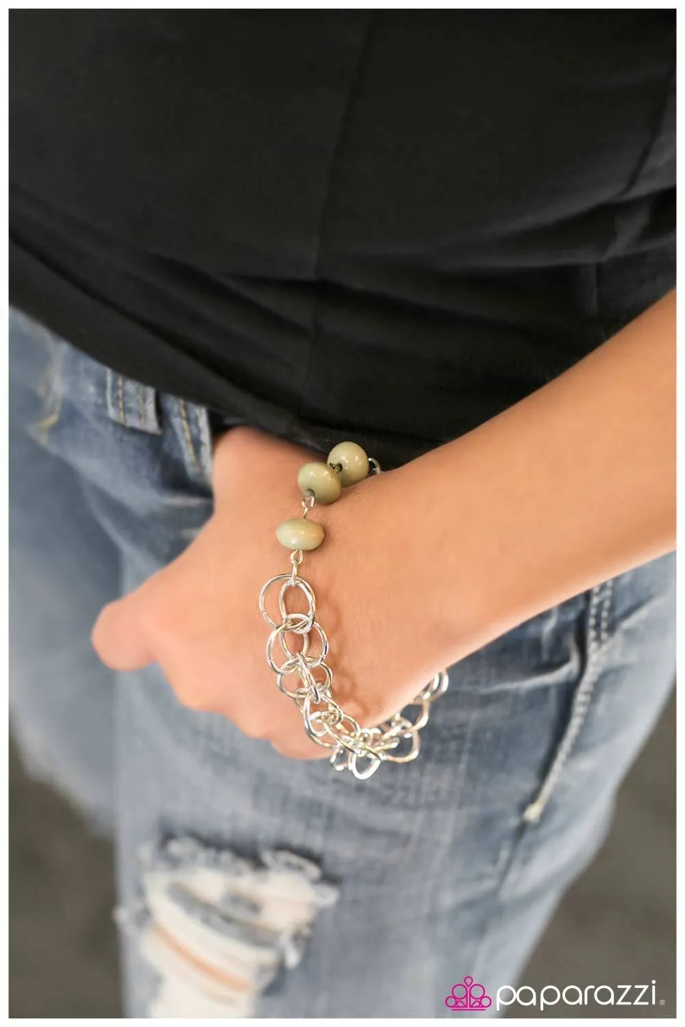 Divinely Divine Sage Green Bracelet - Paparazzi Accessories