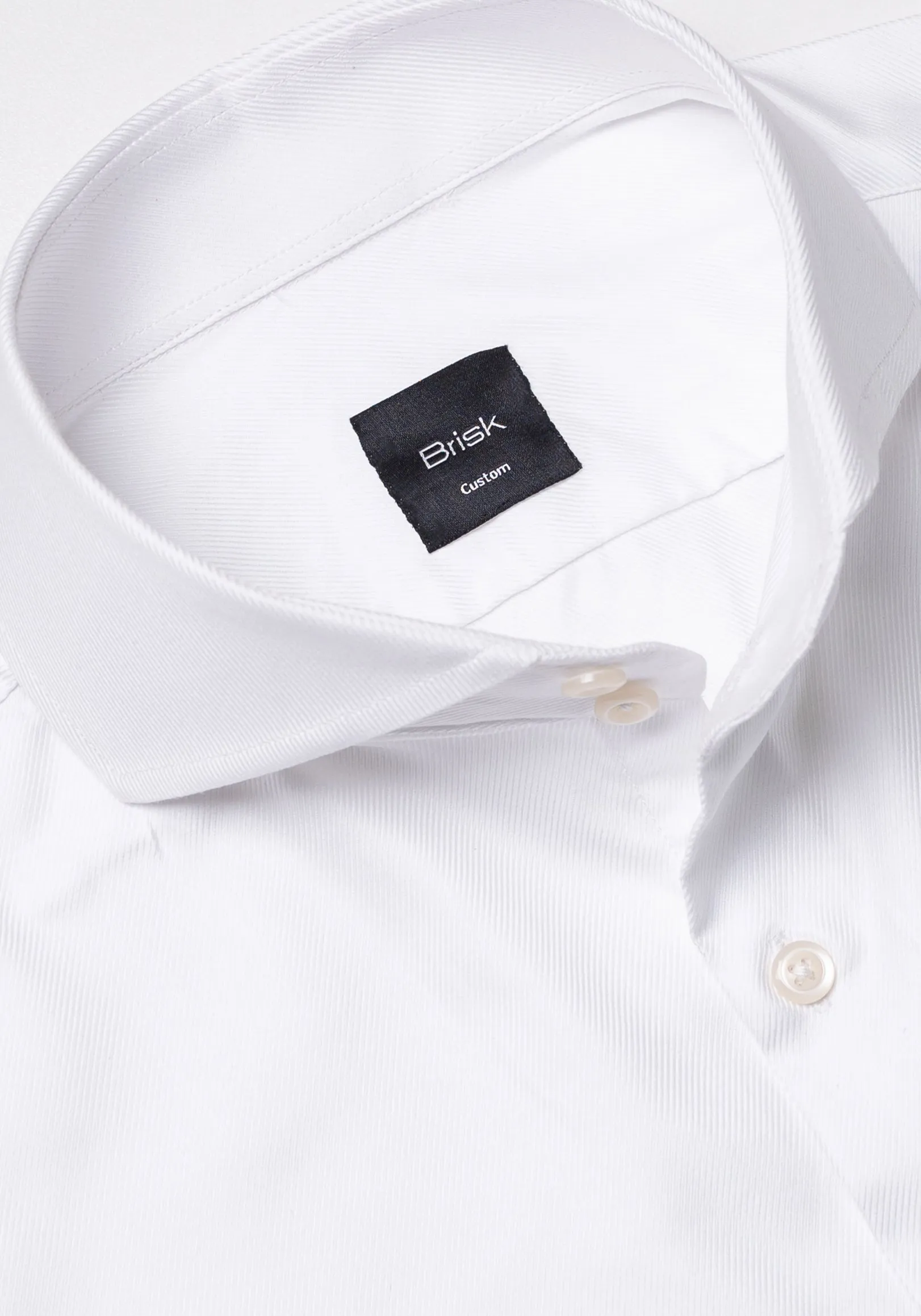 Egyptian White Bold Twill Shirt - French Cuffs