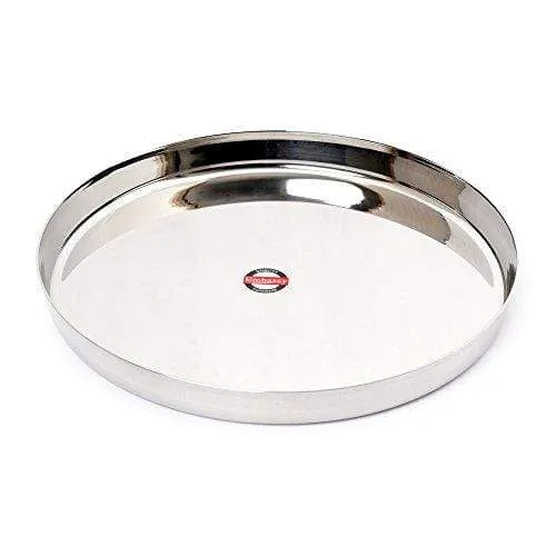 Embassy Chapti Beeding Khumcha Spl / Dinner Plate, Size 12, 26.1 cms (Pack of 6, Stainless Steel)