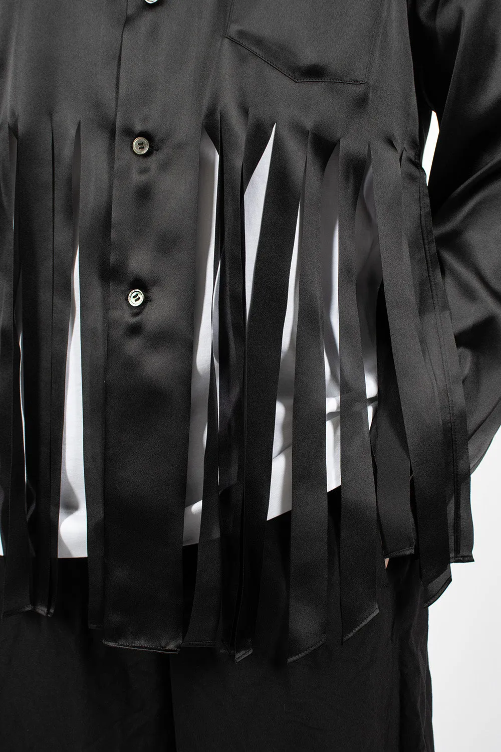 Fringe Cut Shirt Black