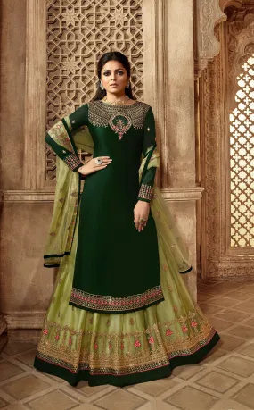 Gorgeous Party Wear Designer Satin Georgette Lehenga Style Suit 3901