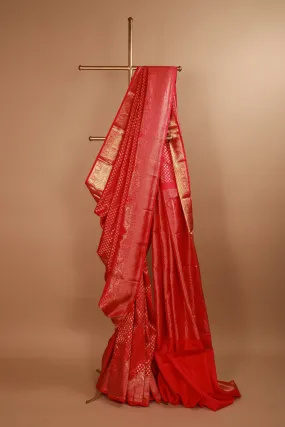 Hand crafted Pure Kanjivaram Silk zari woven saree