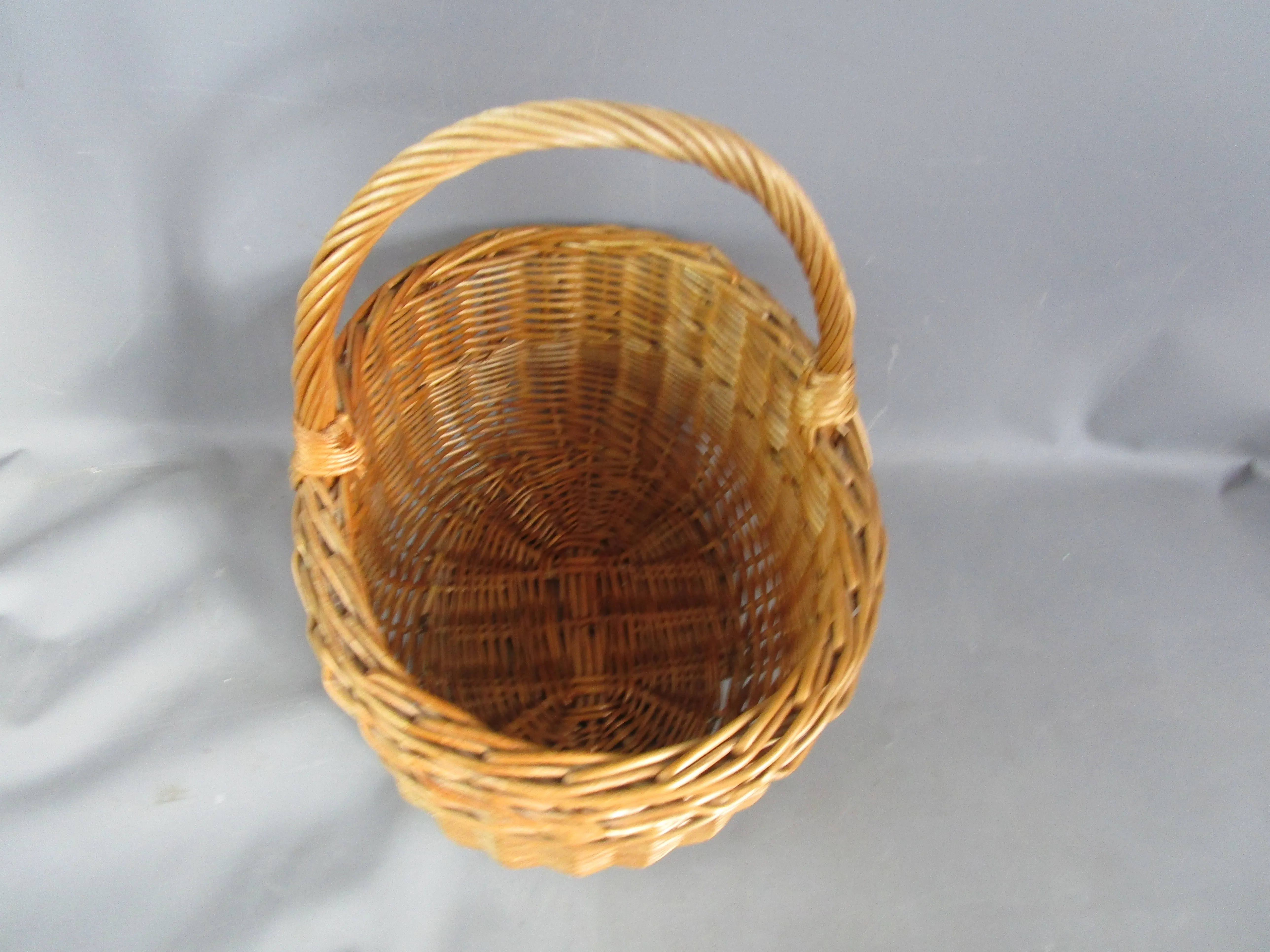 Handcrafted Willow Basket Vintage c1980