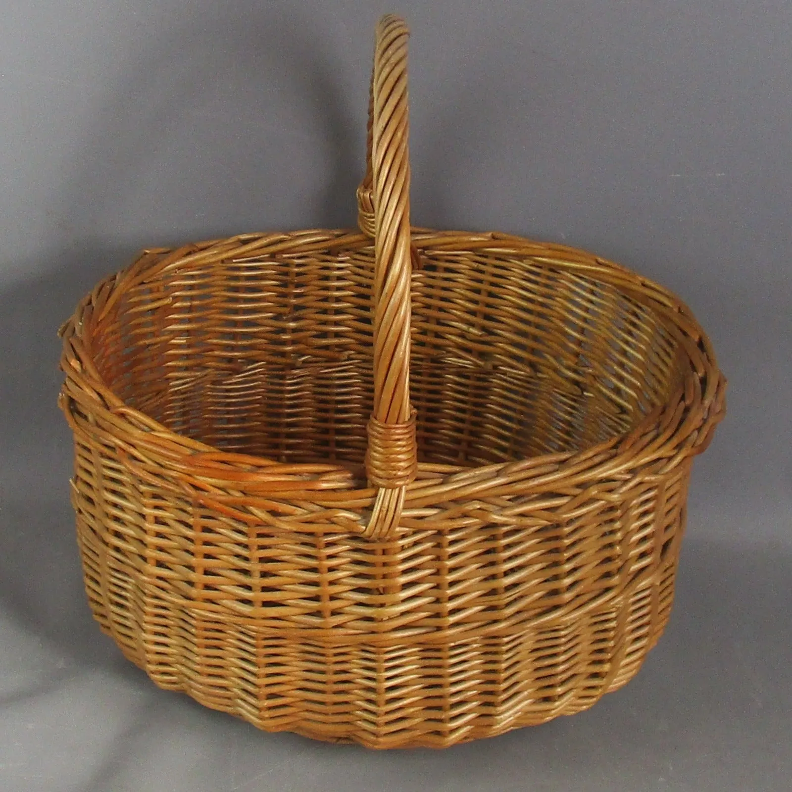 Handcrafted Willow Basket Vintage c1980